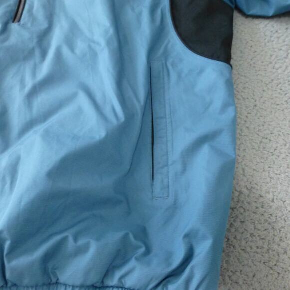 Footjoy FJ Jacket Mens Large Dryjoys 1/4 Zip Windbreaker Golf Blue Short Sleeve - Picture 5 of 10